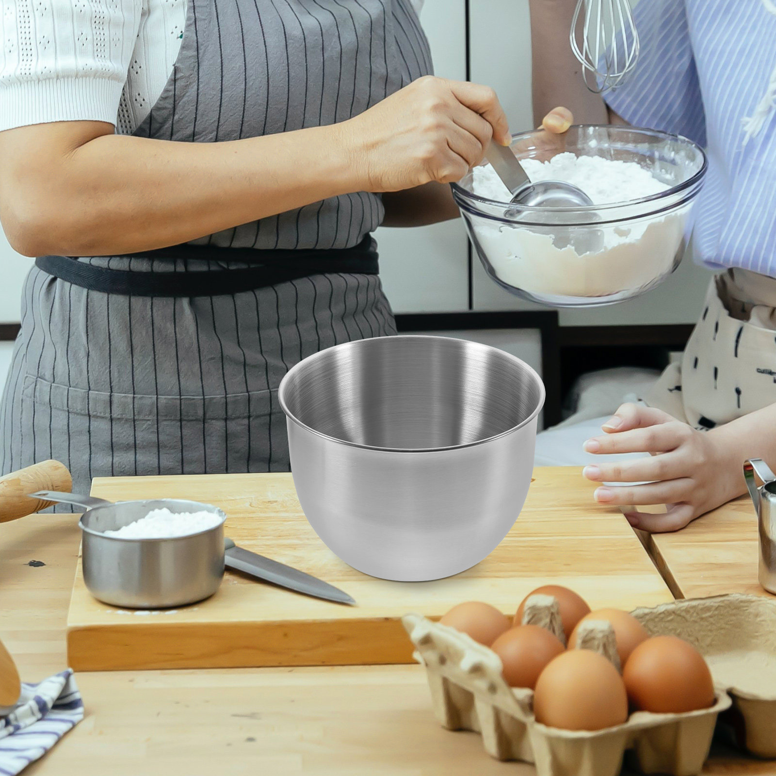 Deep Stainless Steel Mixing Bo - Kitchen Baking Bowls ulasan dan harga