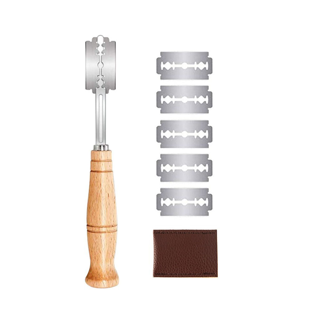 Plastic/Wooden Bread Lame Tool - Dough Scraper Curved ulasan dan harga