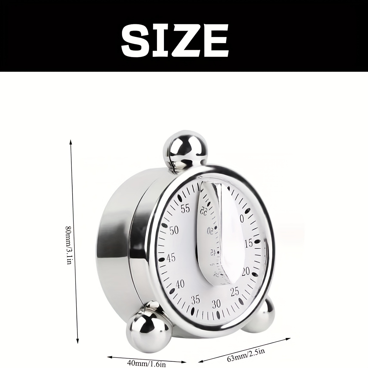 Visible Mechanical Timer, 60-M - Kitchen Baking Timer ulasan dan harga