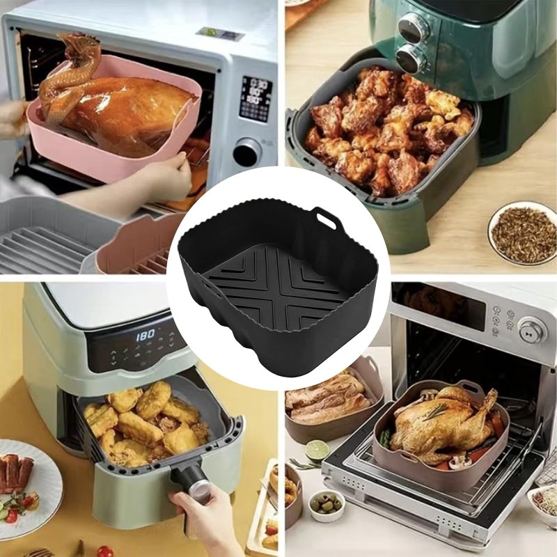 Reusable Silicone Air Fryer Li - Kitchen Baking Tray ulasan dan harga